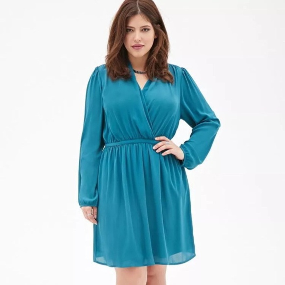 Forever 21 Plus Teal Dress Size 3x